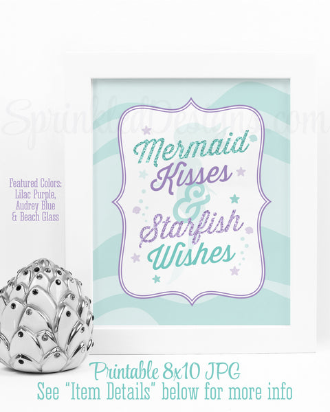 Mermaid Kisses & Starfish Wishes Sign